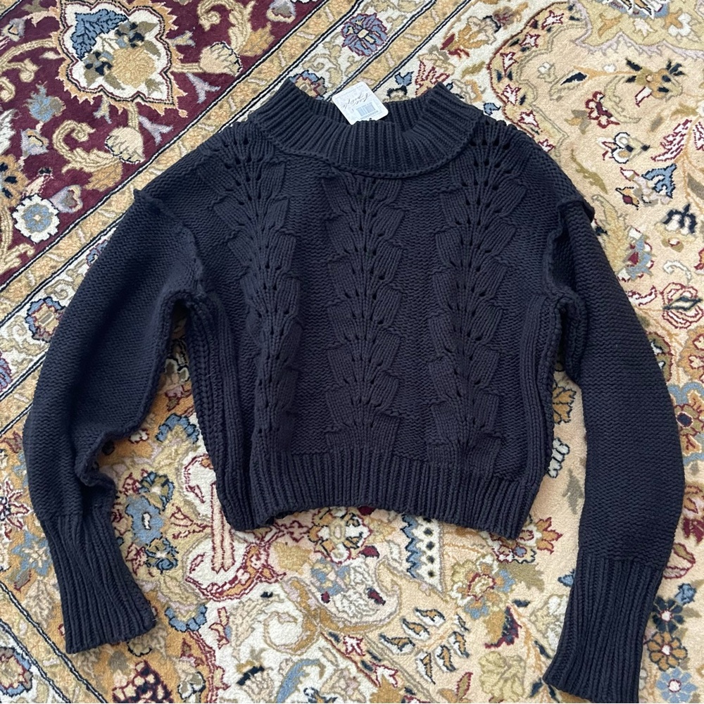 Free People Black Sweater NWT - Picture 2 of 8